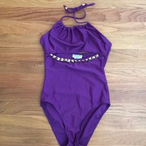 Brette Sandler Studded ‘Jackie’ One-piece Swimsuit
